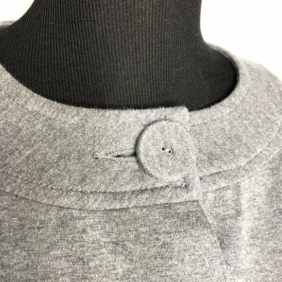 Hanna Andersson gray button front cropped swing jacket size Medium Petite PM - Picture 8 of 14